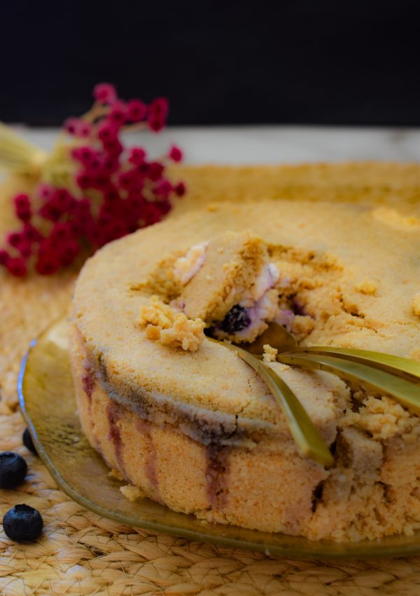 El mejor Cheesecake Invertido de Yogurt Griego  mermelada de Arandanos